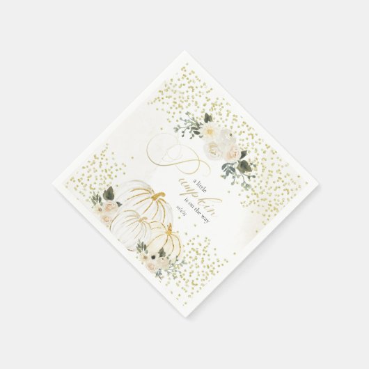 Kleine pompoen is onderweg servet (Hoek)