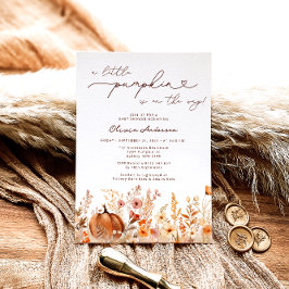 Kleine pompoen is op de Way Meadow Baby shower Kaart