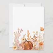 Kleine pompoen is op de Way Meadow Baby shower Kaart (Achterkant)