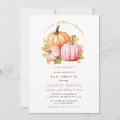 kleine pompoen is op de weg herfst Meisje baby sho Kaart (Voorkant)