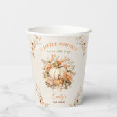Kleine pompoen is op de weg pastel Baby shower Papieren Bekers (Achterkant)