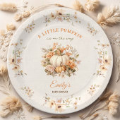 Kleine pompoen is op de weg pastel Baby shower Papieren Bordje