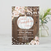 Kleine Pompoen is op komst Baby Shower Kaart (Staand voorkant)