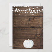 Kleine Pompoen is op komst Baby Shower Kaart (Achterkant)