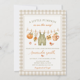 Kleine Pompoen Is Op Komst Baby Shower Kaart
