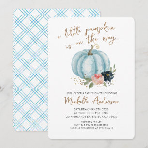 Kleine Pompoen Is Op Weg Baby Shower Kaart