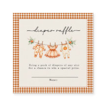 Kleine Pompoen is Op Weg Gingham Baby Shower