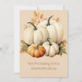 Kleine pompoen is op weg naar het Baby shower Kaart (Achterkant)