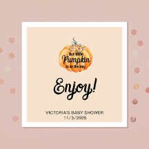 Kleine pompoen is op weg naar het Baby shower