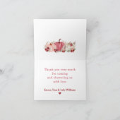 Kleine pompoen is op weg naar Marsala Baby shower Bedankkaart (Binnen)