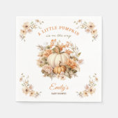 Kleine pompoen is op weg naar neutraal Baby shower Servet (Voorkant)