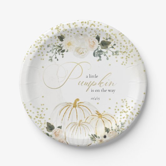 Kleine pompoen is op weg naar papier Bord (Voorkant)