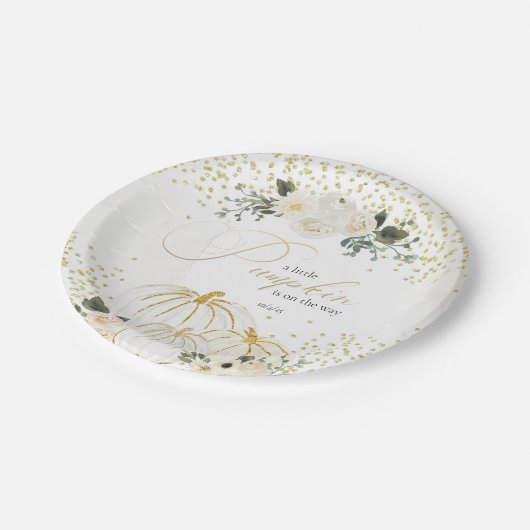 Kleine pompoen is op weg naar papier Bord (Gekanteld)