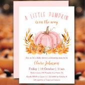 Kleine pompoen is op weg naar roze meisje Baby sho Kaart