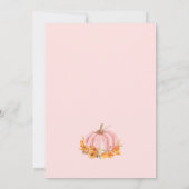 Kleine pompoen is op weg naar roze meisje Baby sho Kaart (Achterkant)