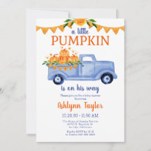 Kleine Pompoen Jongen Baby Shower All In One