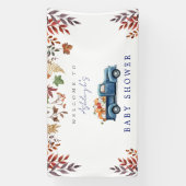 Kleine Pompoen Jongen Baby shower Banner (Verticaal)