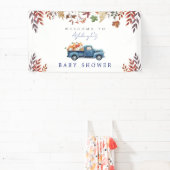 Kleine Pompoen Jongen Baby shower Banner (Insitu)