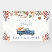 Kleine Pompoen Jongen Baby shower Banner (Horizontaal)