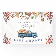 Kleine Pompoen Jongen Baby shower Banner