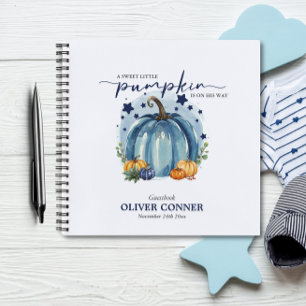 Kleine Pompoen Jongen Baby Shower Gast Cadeau Lijs Notitieboek