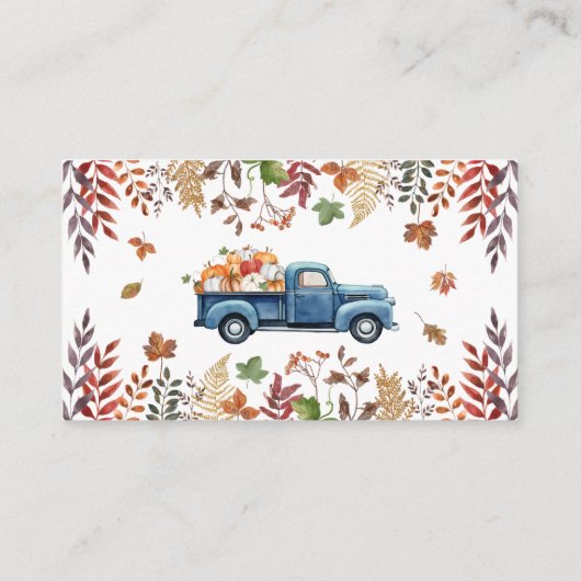 Kleine Pompoen Jongen Baby shower Luier Raffle Informatiekaartje (Achterkant)