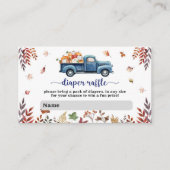 Kleine Pompoen Jongen Baby shower Luier Raffle Informatiekaartje (Voorkant)