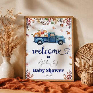 Kleine Pompoen Jongen Baby Shower Welkom 18x24 Poster