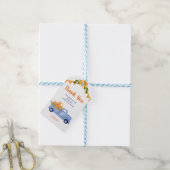 Kleine Pompoen Jongen Bedankt Cadeaulabel (Met Touw)