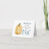 Kleine Pompoen Jongens Herfst Verjaardag Bedankt (Voorkant)