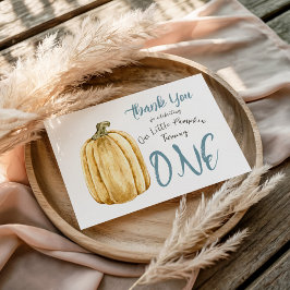 Kleine Pompoen Jongens Val Verjaardag Bedankt