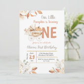 Kleine pompoen koets Herfst draaien een verjaardag Kaart (Staand voorkant)