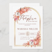 Kleine Pompoen Komt Onderweg Uitnodiging (Voorkant / Achterkant)