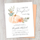 Kleine Pompoen Koppels Baby shower Invitation