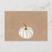 Kleine pompoen kraft boeken voor baby shower informatiekaartje (Achterkant)