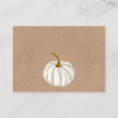 Kleine pompoen kraft luier loterij baby shower informatiekaartje (Achterkant)