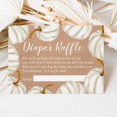 Kleine pompoen kraft luier loterij baby shower informatiekaartje