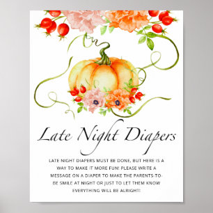 Kleine pompoen Late night diapers game Poster