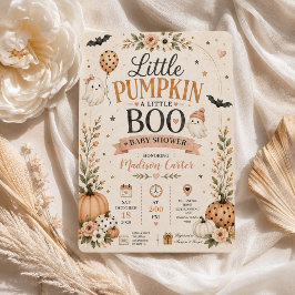 Kleine Pompoen Little Boo Halloween Baby Shower Kaart