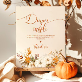 Kleine pompoen Luier loterij herfst Poster