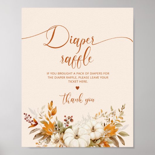 Kleine pompoen Luier loterij herfst Poster (Voorkant)