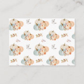 Kleine Pompoen Luier Raffle Baby shower Informatiekaartje (Achterkant)