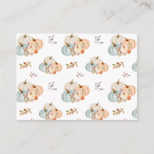 Kleine Pompoen Luier Raffle Baby shower Informatiekaartje (Achterkant)