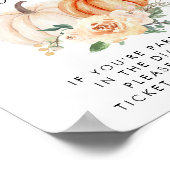 Kleine Pompoen Luier Raffle Baby shower Poster (Hoek)