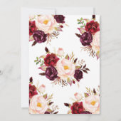 Kleine pompoen Marsala en Blush Baby shower Kaart (Achterkant)