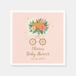 Kleine Pompoen Meisje Baby Shower Servet