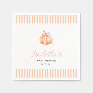 Kleine Pompoen Meisje Baby Shower Servet