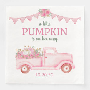 Kleine Pompoen Meisje Baby Shower Servetten