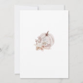 Kleine Pompoen Meisje Boho Baby shower Invitation Kaart (Achterkant)