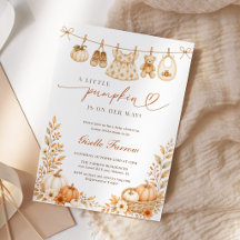 Kleine Pompoen Meisje Herfst Baby Shower